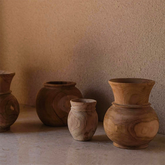 Margie Creative Retro Wooden Nordic Vase.