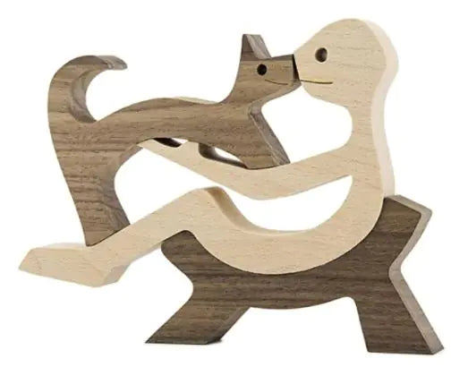 Canine Wood Carving Decor