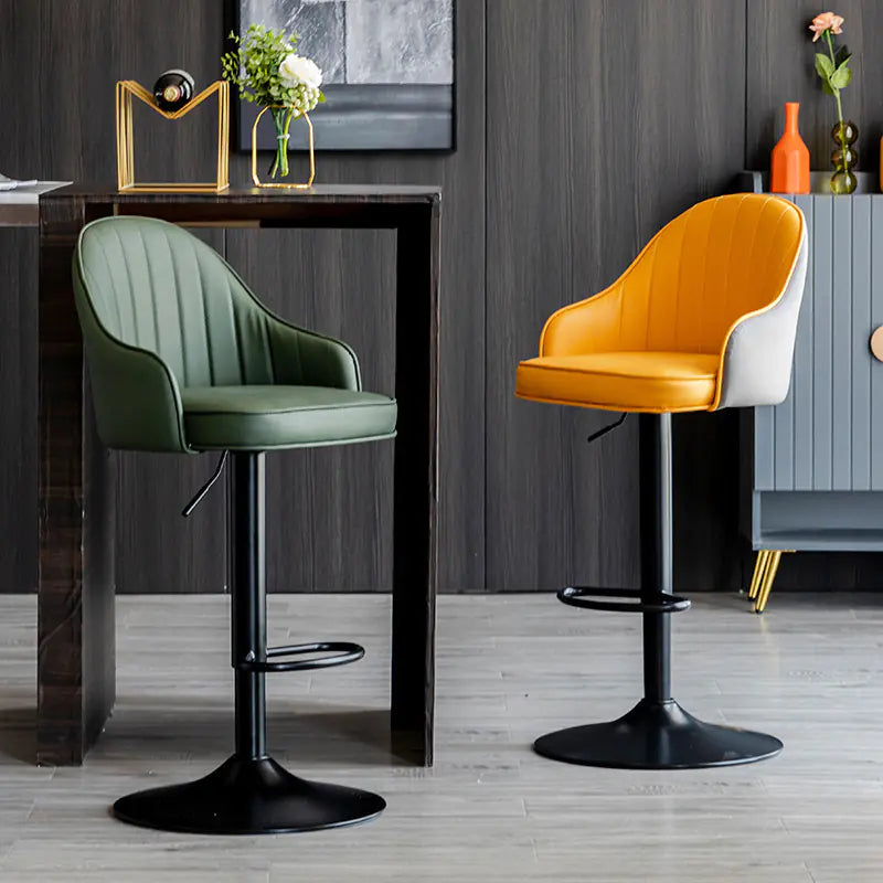 Modern Minimalist Bar Stool with Backrest