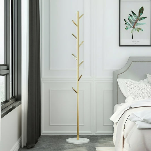 Jane Gold & Marble Coat Rack Stand