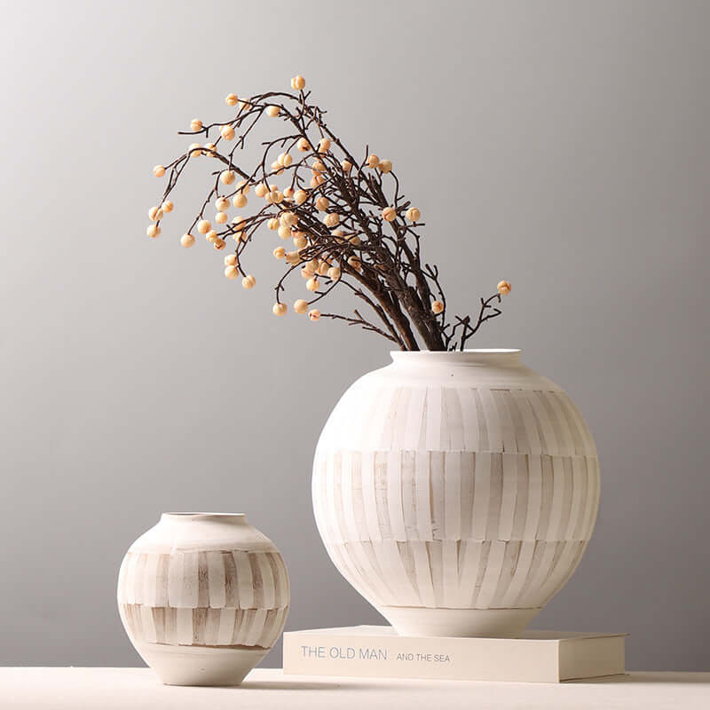 Wabi-Sabi Inspired Earthenware Pot – Rustic Minimalist Home Accent.
