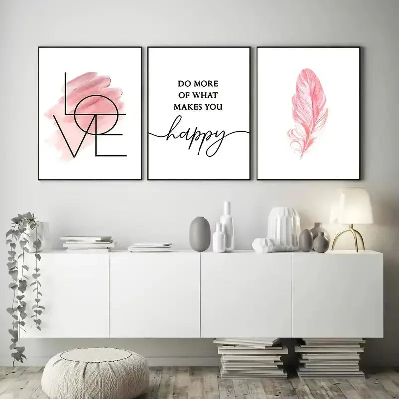 3pcs Frameless Nordic Minimalist Canvas Art Prints The Nest Trading Company