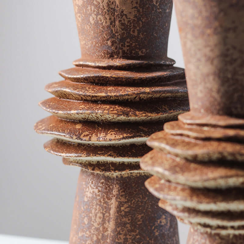 Ceramic Vase With Special-Shaped Flower Holder.