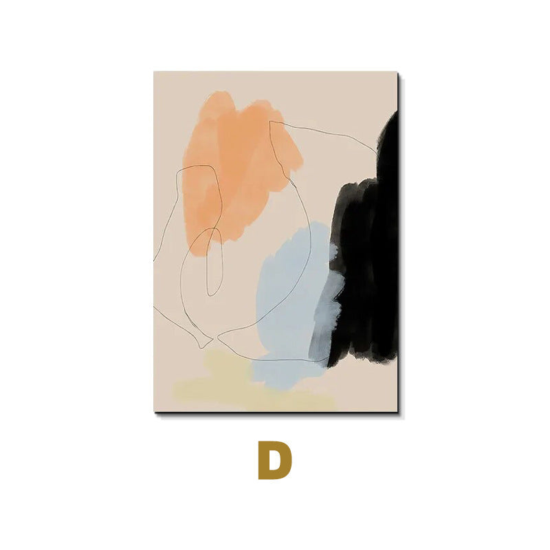 Nordic Mattis Bedroom Ins Style Niche Abstract Canvas Painting