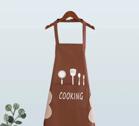 Korean Waterproof Apron in Black and White Nordic Style - The Nest Trading Company