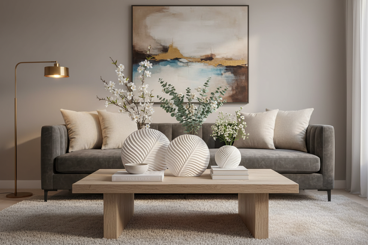 Nordic Modern White Ceramic Vases