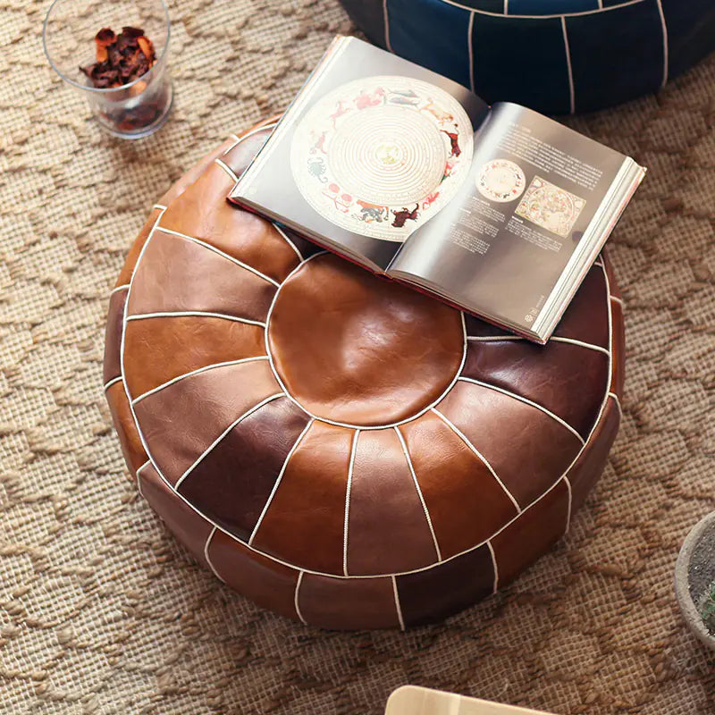 Nordic Moroccan Leather Cushion