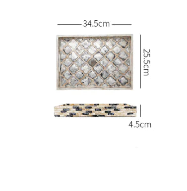 Nordic Style Handmade Colorful Shell Snack Tray - The Nest Trading Company