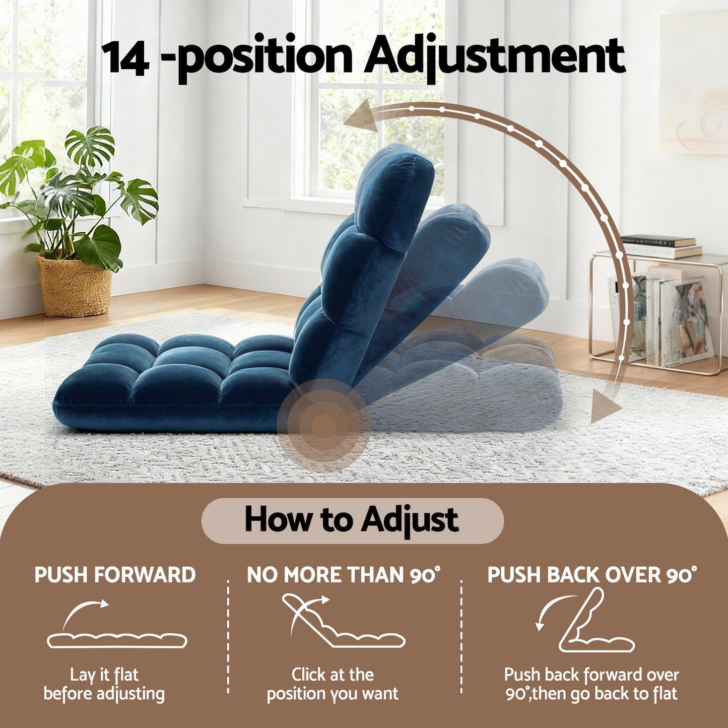 Alissa 2PCS Floor Lounge Sofa Bed