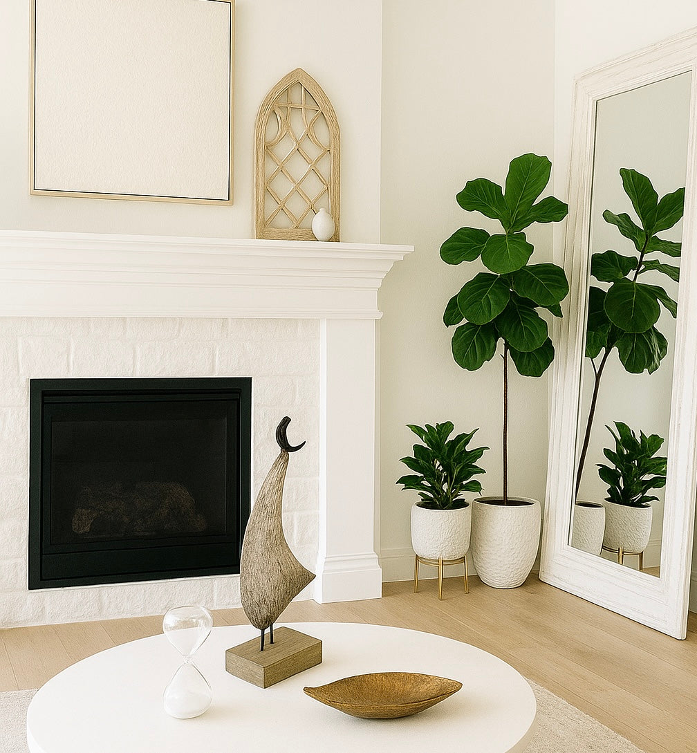 Contemporary Wooden Angel 24cmH