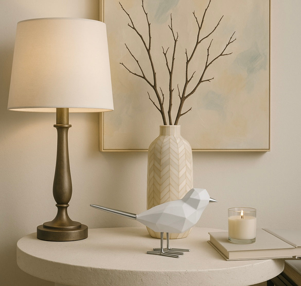 Baby Sized Nordic Gold and Silver Bird Craft Decor The Nest Trading Company