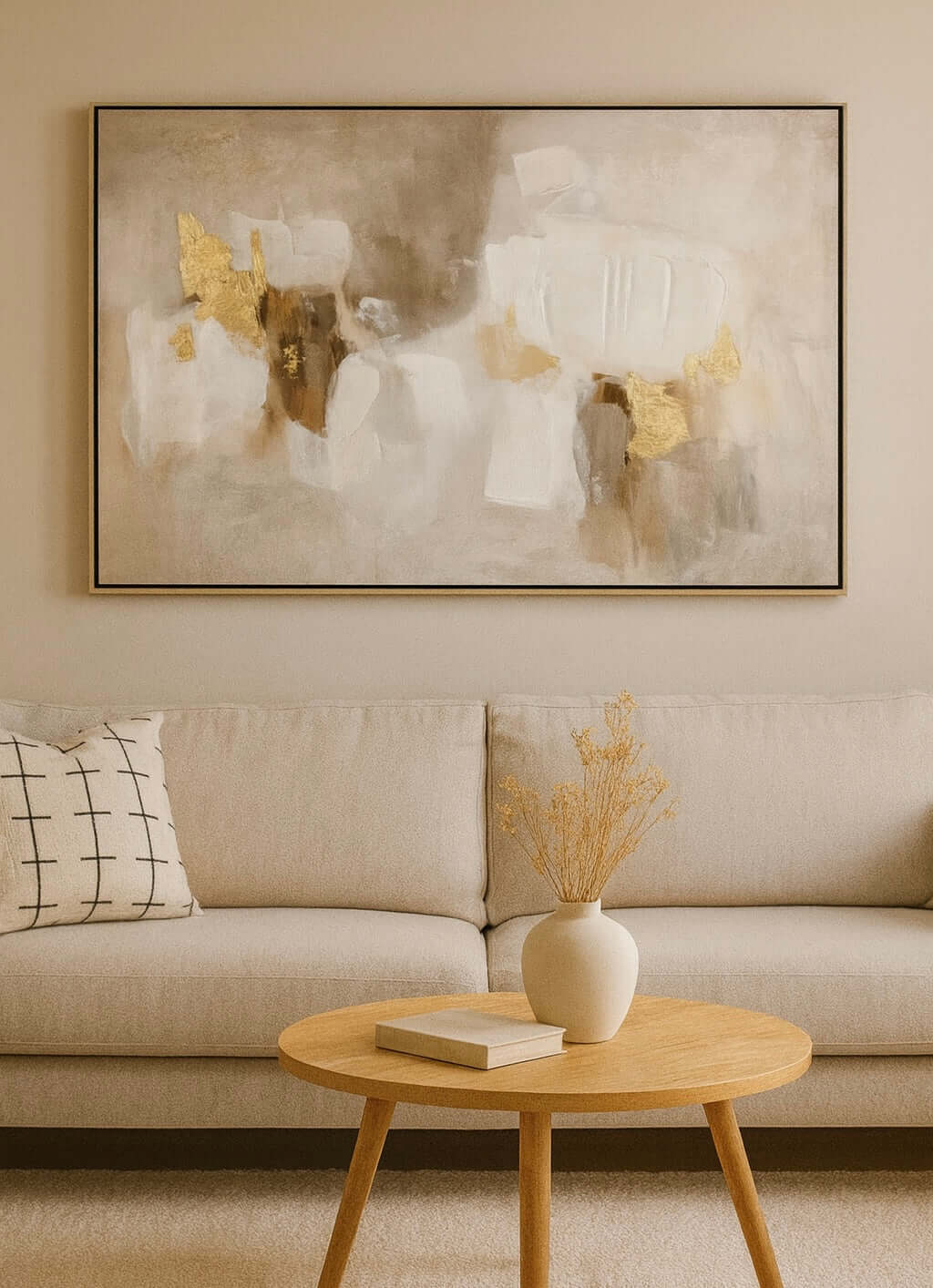 Golden Tonal Artwork – Luxurious & Modern Wall Decor.