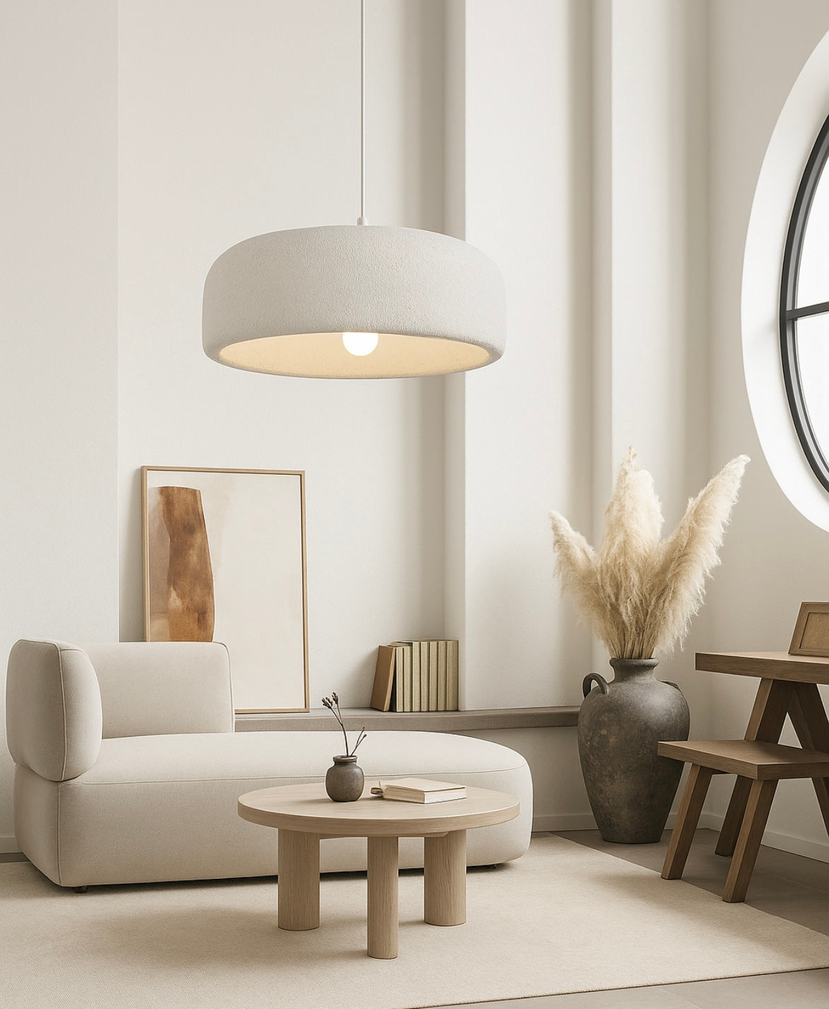 Nordic Designer Micro Cement Pendant Lamp The Nest Trading Company