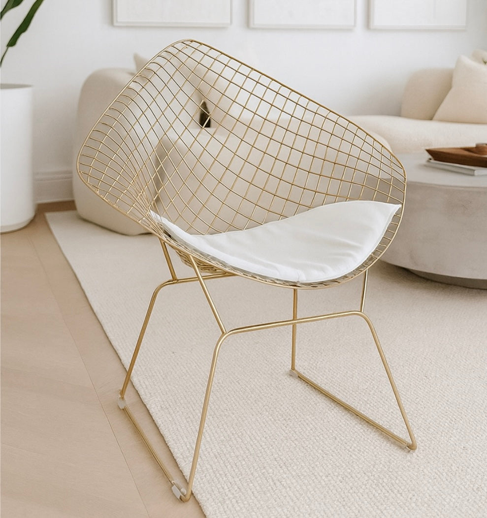 The Ophelia Gold Nordic Style Iron Stool The Nest Trading Company