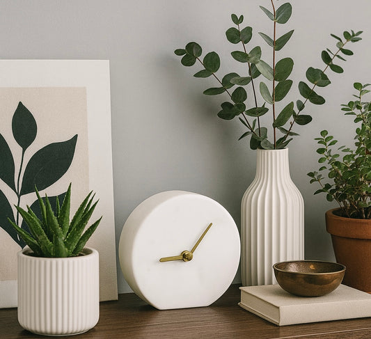 Marble Table Clock Nordic Style.