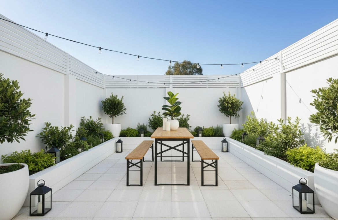 Gardeon 3 PCS Outdoor Furniture Dining Set Lounge Setting Patio Wooden Bench