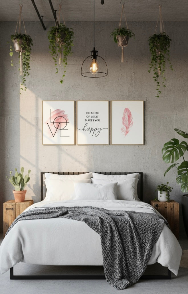 3pcs Frameless Nordic Minimalist Canvas Art Prints The Nest Trading Company