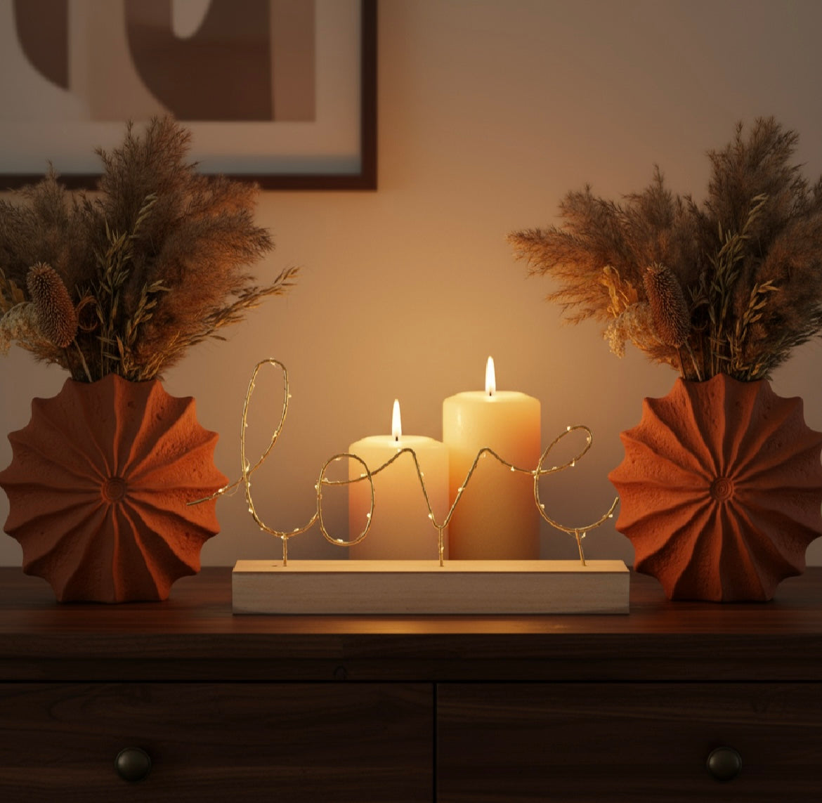 Iris Iron Love Letter Lamp - Creative Nordic Style Decor Piece The Nest Trading Company