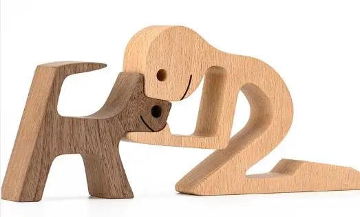 Canine Wood Carving Decor