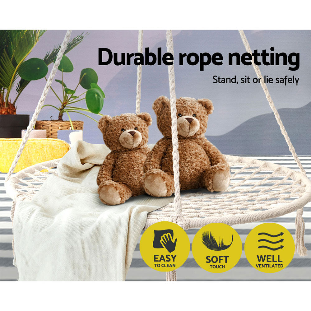 Gardeon Hammock Chair Outdoor Tree Swing Nest Web Hanging Seat 100cm.