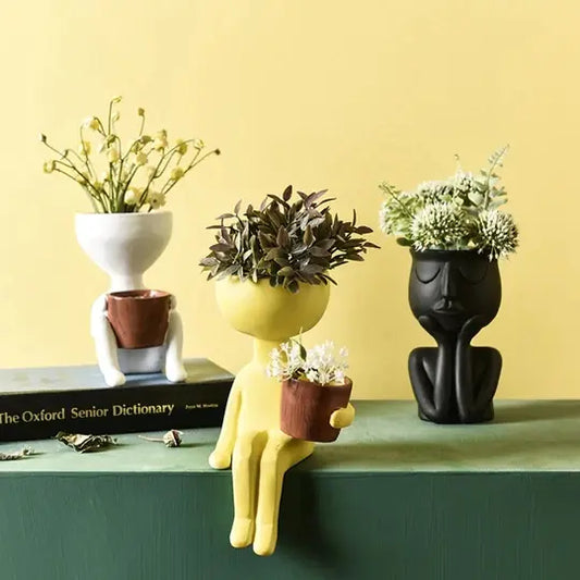 Nordic Style Portrait Art Planter
