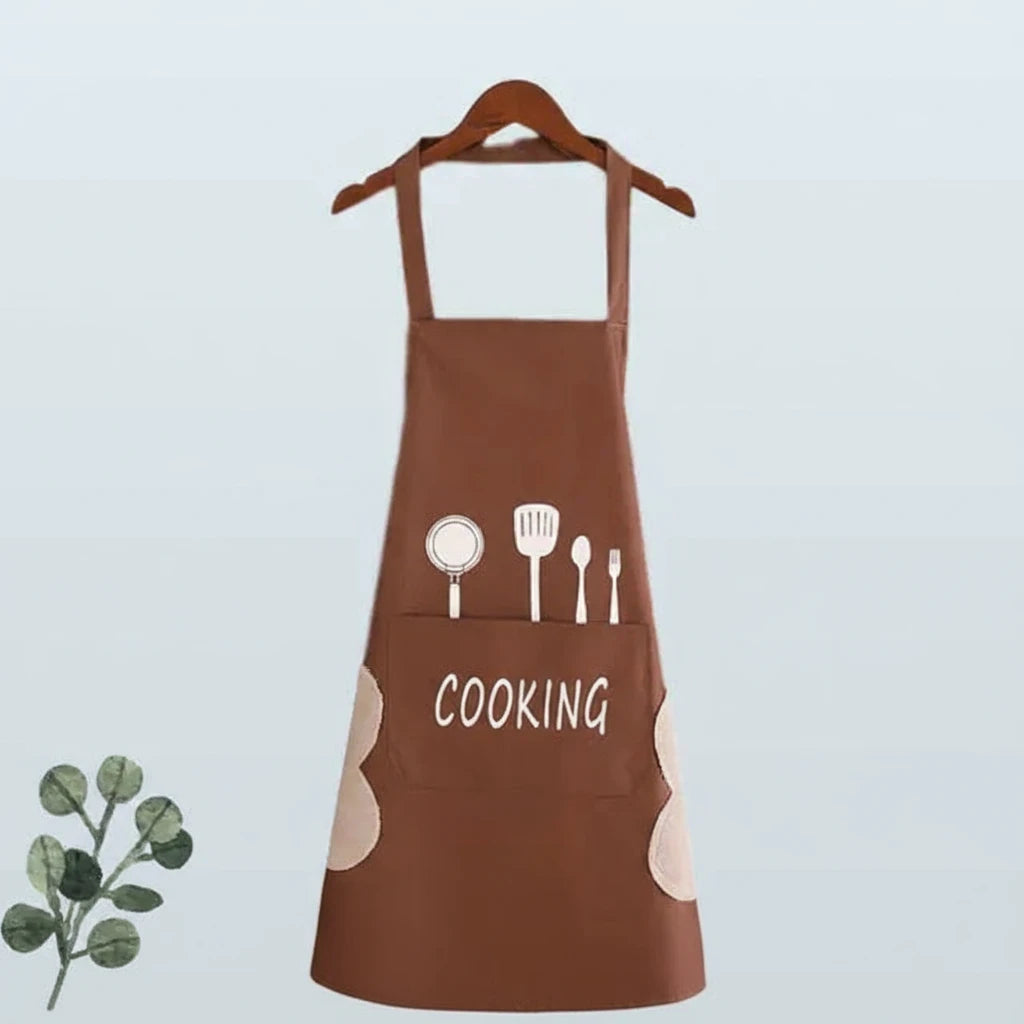 Korean Waterproof Apron in Black and White Nordic Style - The Nest Trading Company