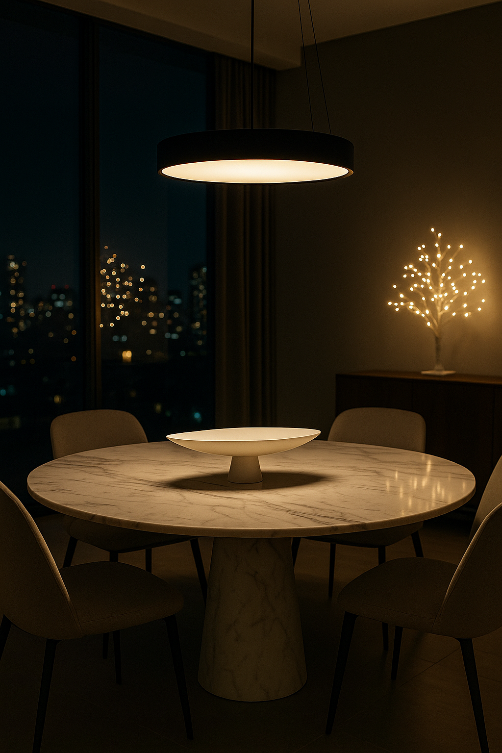 Black and White Resin Tall Fruit Plate - Nordic Decor Zendrop