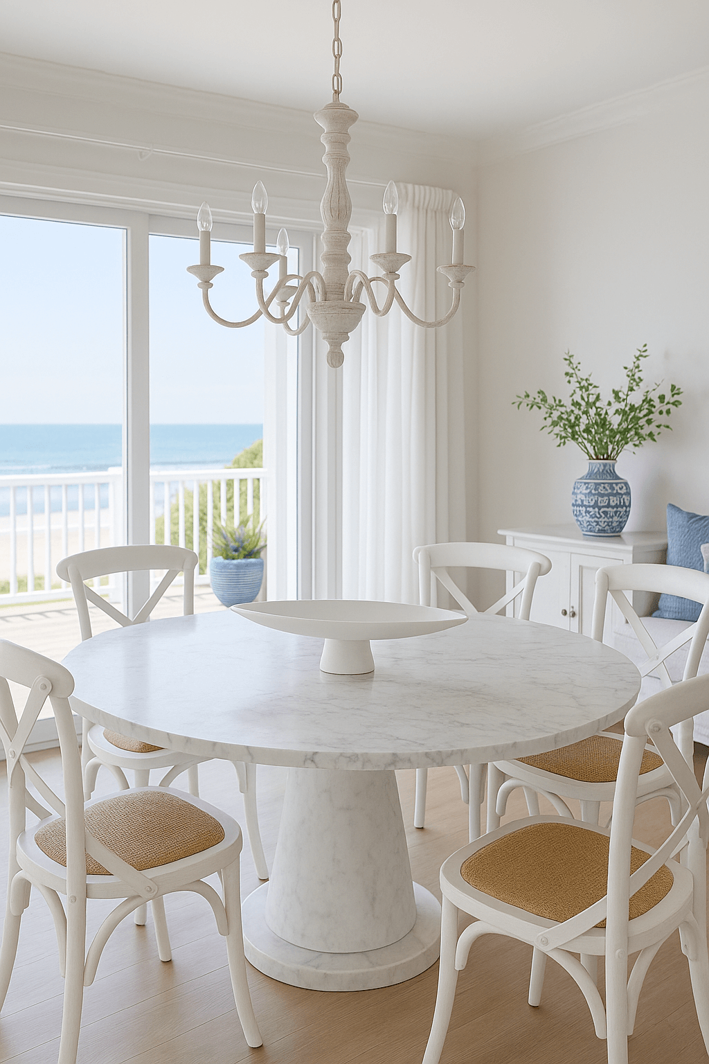 Black and White Resin Tall Fruit Plate - Nordic Decor Zendrop