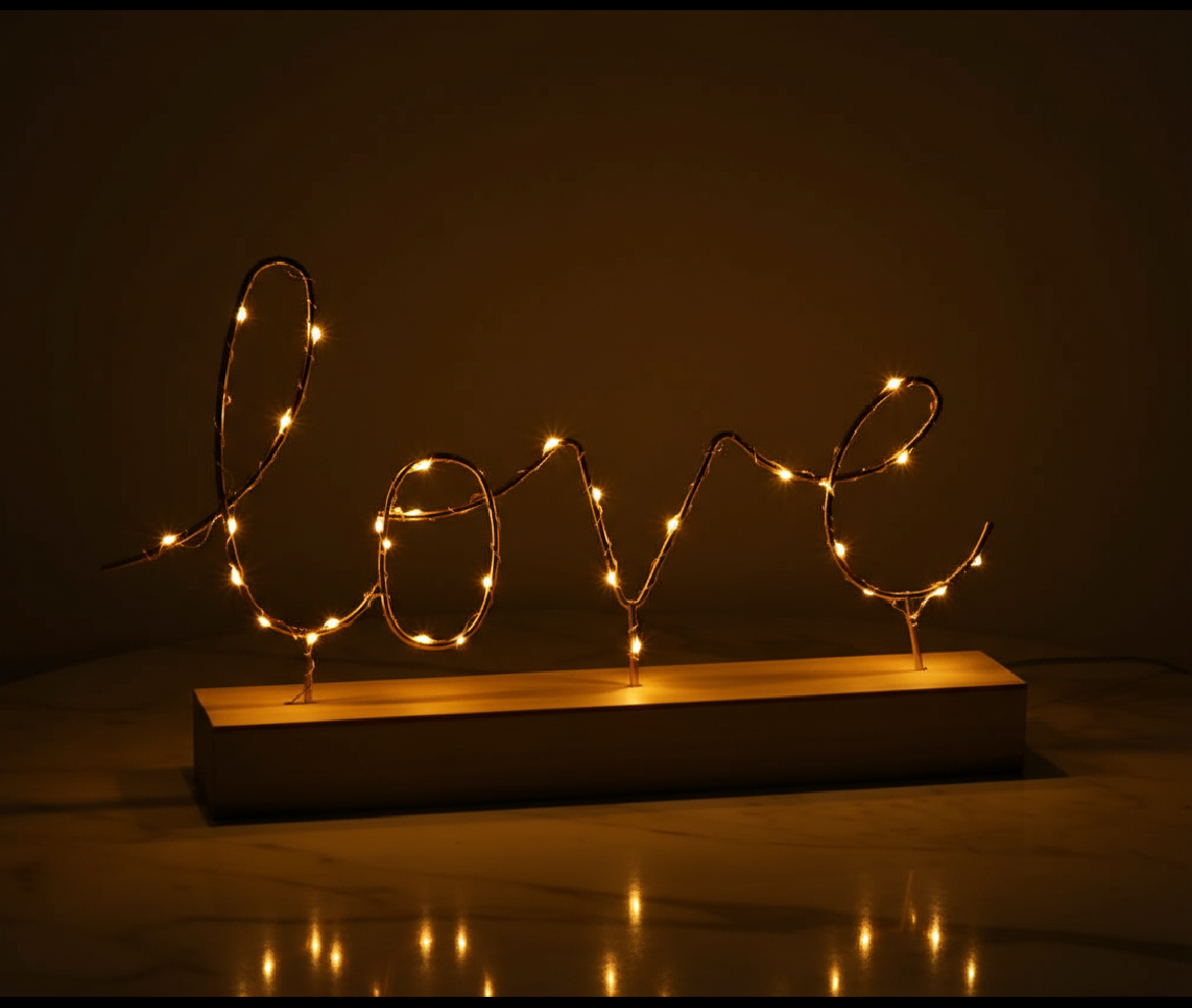 Iris Iron Love Letter Lamp - Creative Nordic Style Decor Piece The Nest Trading Company