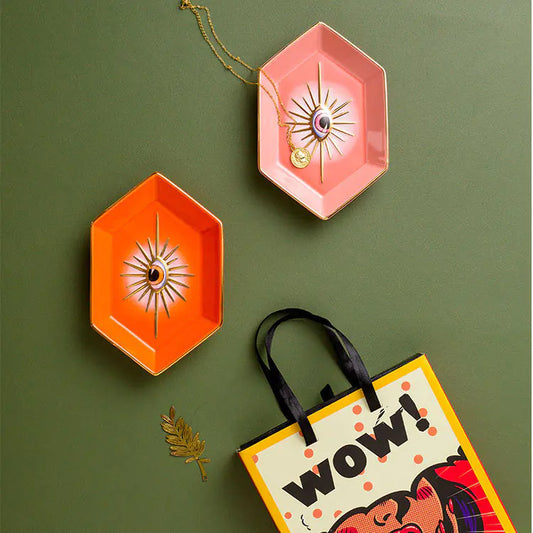 New Nordic Creative Colourful Hexagon Eye Tray - Ceramic Decor - The Nest Trading Company