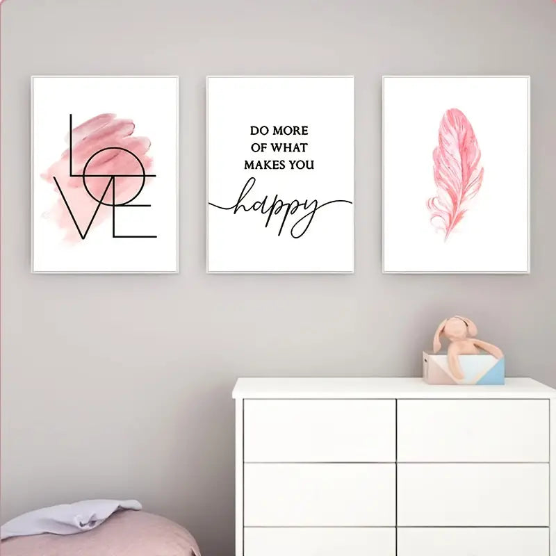 3pcs Frameless Nordic Minimalist Canvas Art Prints The Nest Trading Company