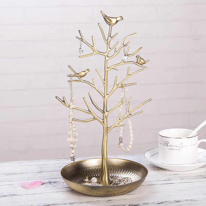 Metal Jewellery Bird Stand
