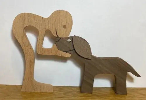 Canine Wood Carving Decor