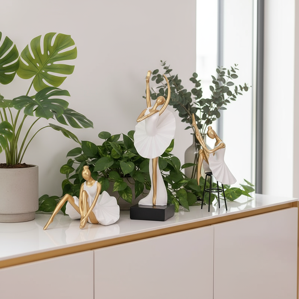 Modern Art Ballerina Figurines The Nest Trading Company