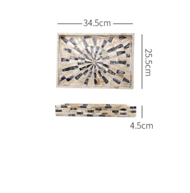 Nordic Style Handmade Colorful Shell Snack Tray - The Nest Trading Company