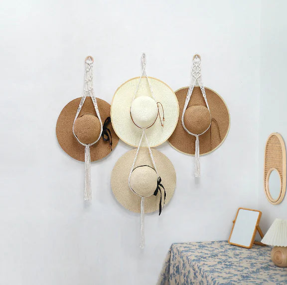 Nordic Hand-Woven Hat Storage Rack