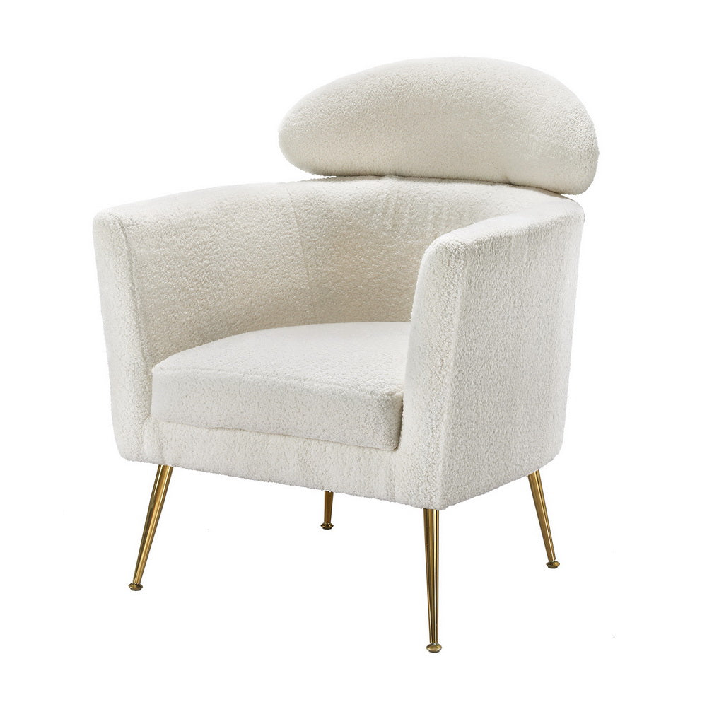 Yoli Armchair Boucle Fabric White