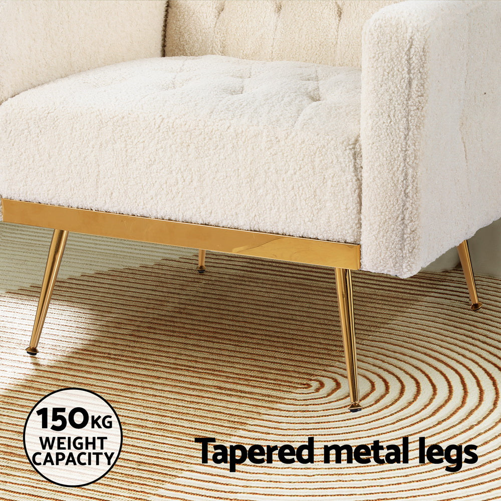 Nicole Beige Boucle Armchair