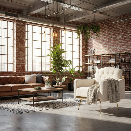 Nicole Beige Boucle Armchair