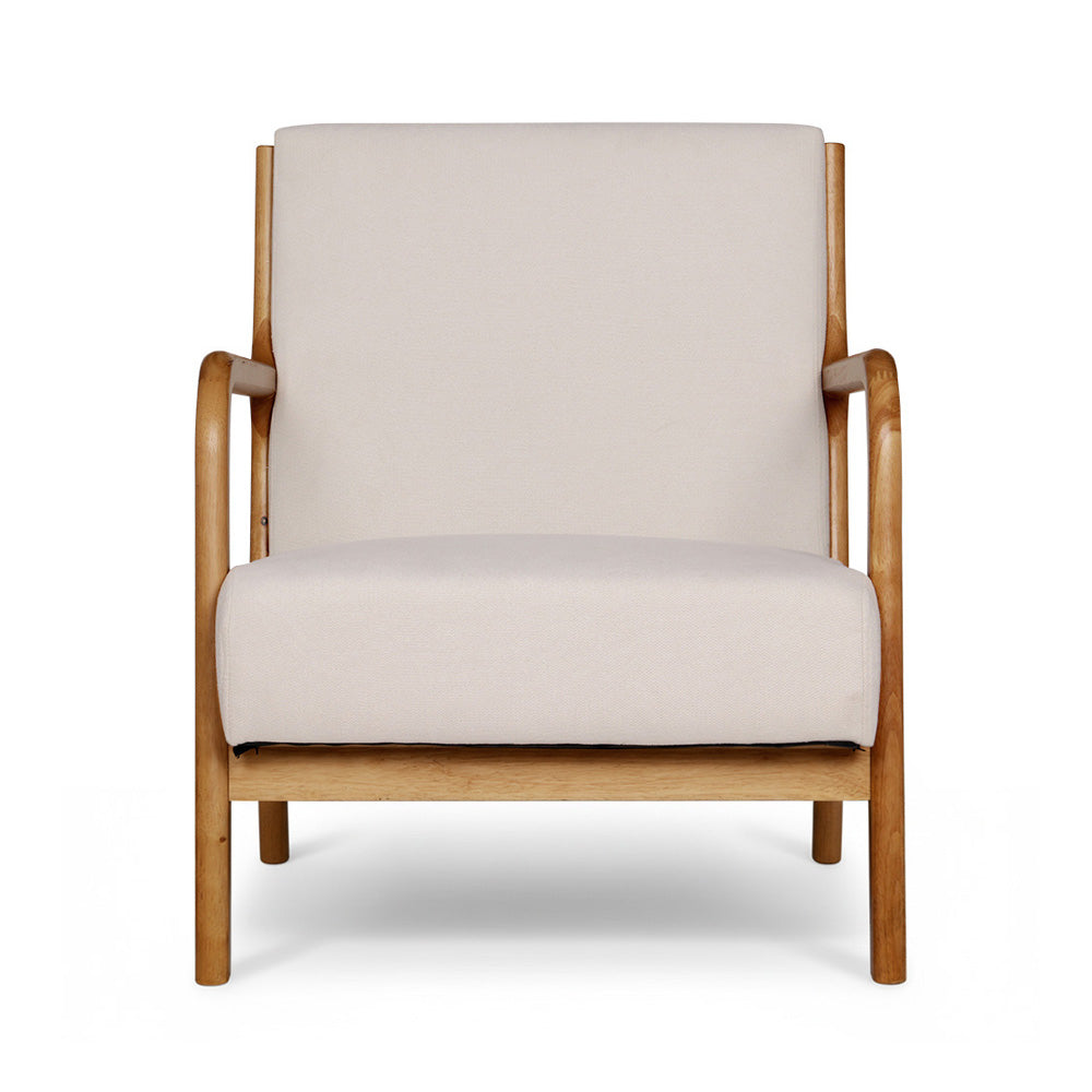 Olive 2X Armchair Faux Fabric Beige