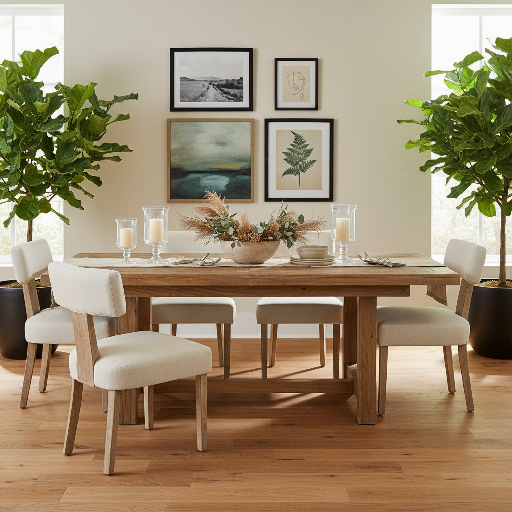 Artiss Dining Chairs Set of 2 Linen Fabric Wooden Beige The Nest Trading Company