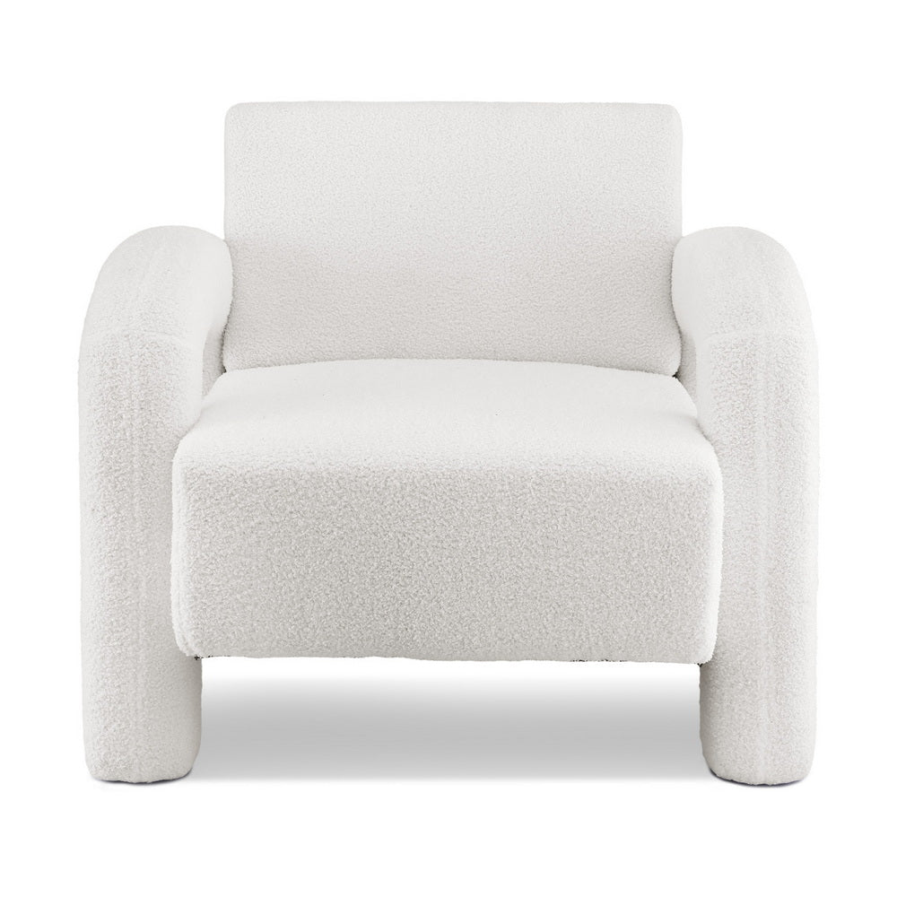 Wilma Accent Armchair - Boucle White