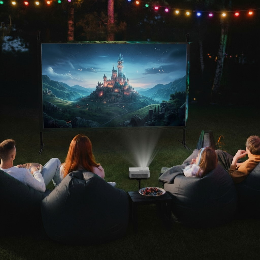 Laser 1080P Outdoor Cinema Bundle 144 Inch The Nest Trading Company