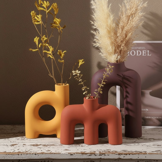 Tubular Letter Vase Set Of 3