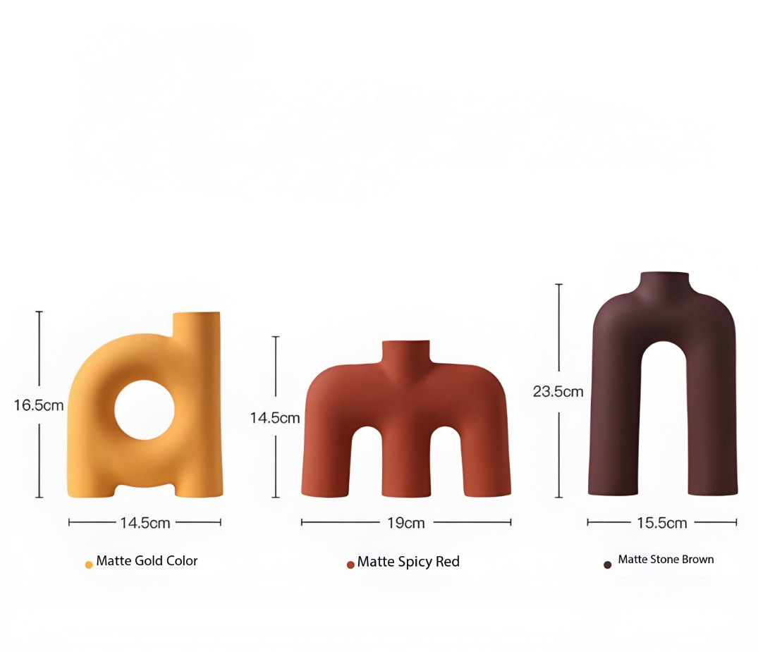 Tubular Letter Vase Set Of 3