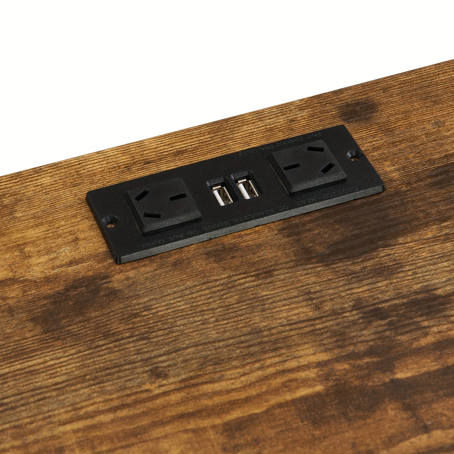 Industrial Entryway Table with 3 Tier Storage Shelves