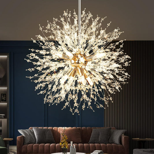 Modern Crystal Chandelier Firework, 8 Lights.