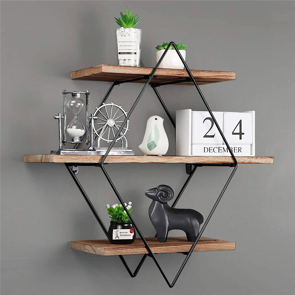 Vintage Rustic Wooden Floating Shelves The Nest Trading Company