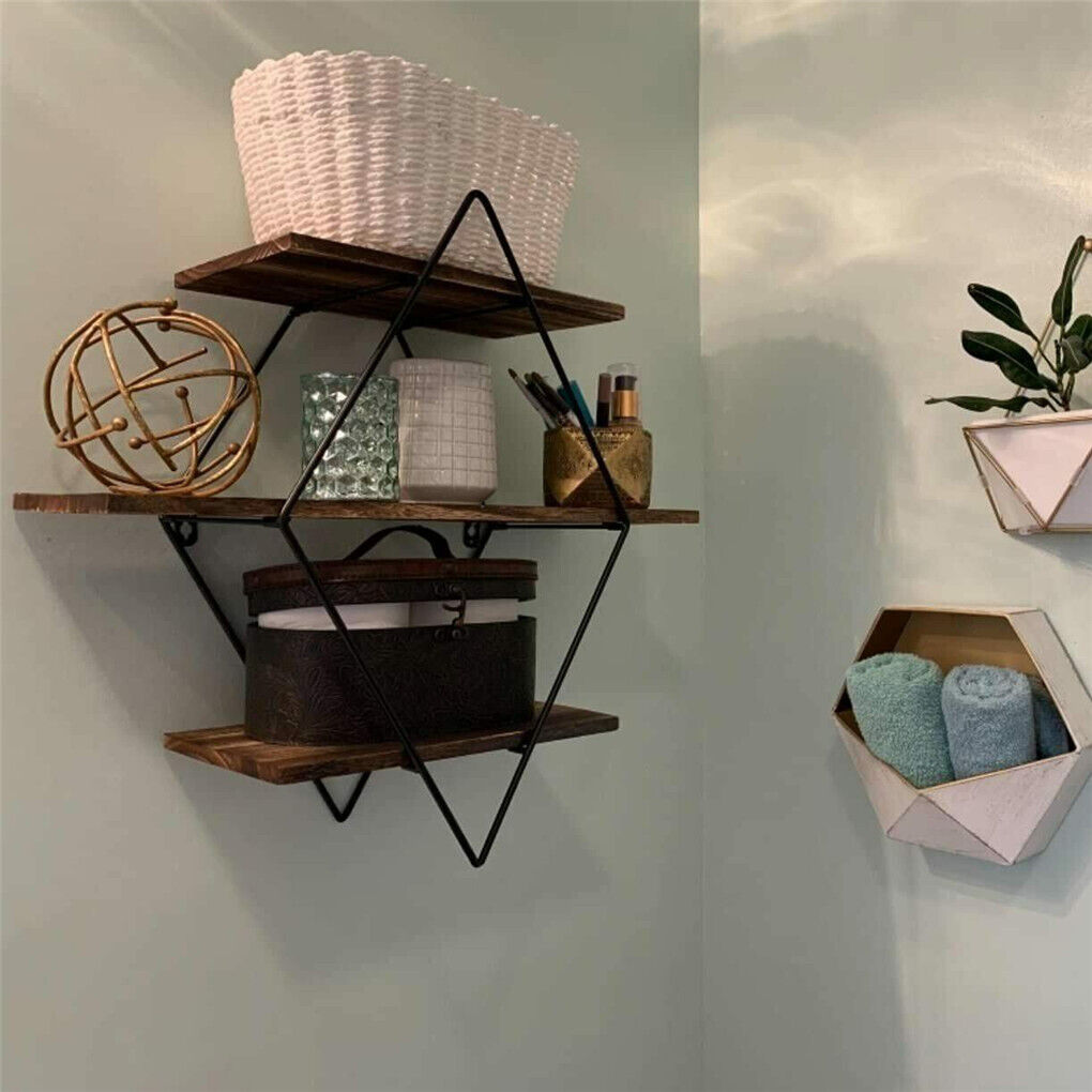 Vintage Rustic Wooden Floating Shelves The Nest Trading Company
