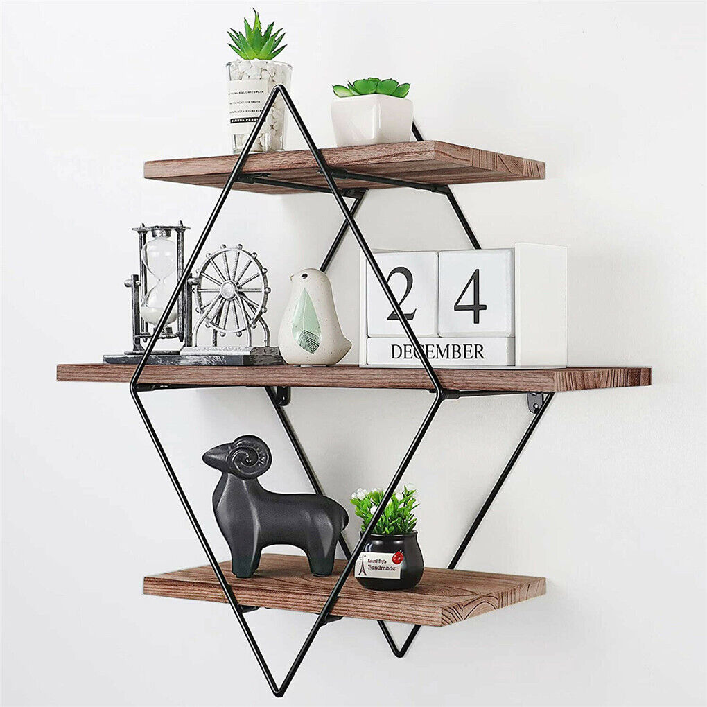 Vintage Rustic Wooden Floating Shelves The Nest Trading Company